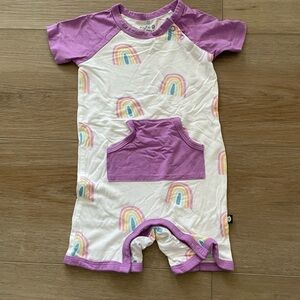 Kyte BABY Purple and White Baby Romper